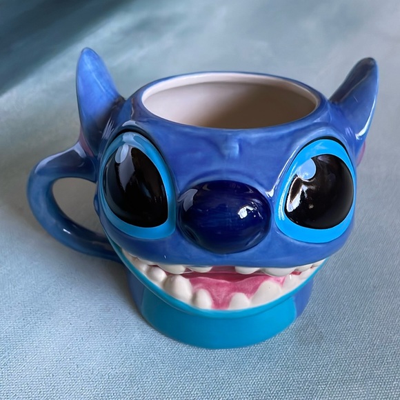 Disney Lilo And Stitch 3D Stitch 12 oz Mug + Princess Castles Mug - Picture 2 of 14